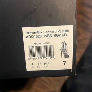 Pleaser Leopard Print Dancer Boots